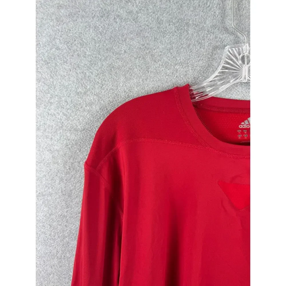 Adidas Clima365‎ Shirt Men's L Red Long Sleeve Workout Base Layer Tee